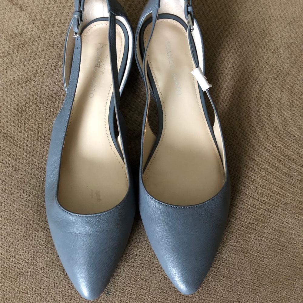 NEW FRANCO SARTO GREY FLATS SZ 9.5